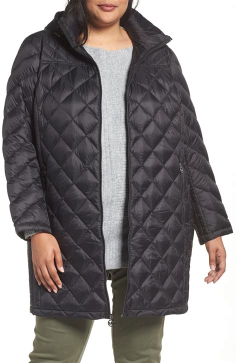 michael kors packable down long coat|Michael Kors lightweight packable jacket.